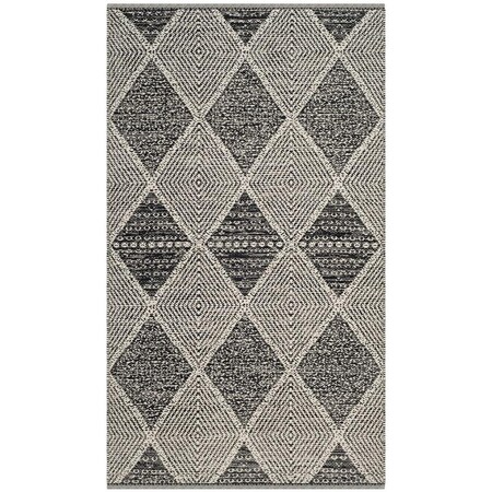 Safavieh Montauk Small Rectangle Area Rug, Black - 3 X 5 Ft. MTK822D-3